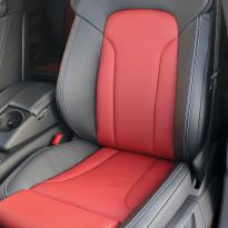 Audi q7 s-line 7 seat black leather with red inserts  silver stitching 002