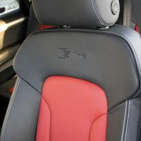 Audi q7 s-line 7 seat black leather with red inserts  silver stitching 006