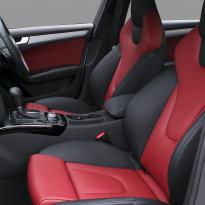 Audi s4 saloon nl b8 black nappa leather with dark red nappa inserts 002