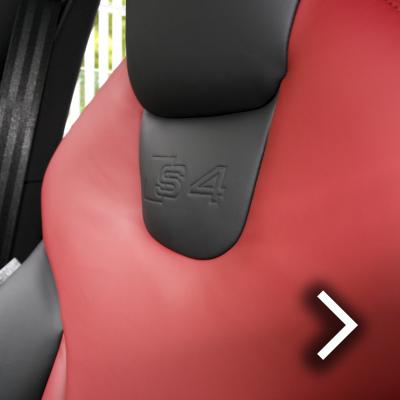 Audi s4 saloon nl b8 black nappa leather with dark red nappa inserts thumbnail