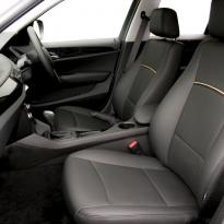 Bmw e84 x1 se black leather with yellow piping 002