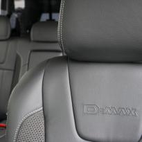 Isuzu dmax blade black leather with fabric inner wings  silver stitching 007