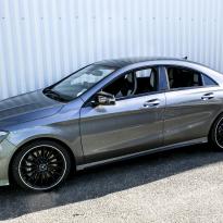 Merc 117 cla 45 amg black nappa with portland grey quilted sections 001