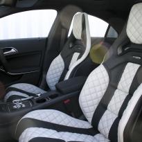 Merc 117 cla 45 amg black nappa with portland grey quilted sections 004