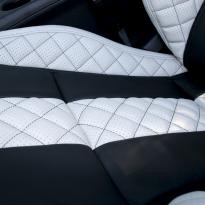 Merc 117 cla 45 amg black nappa with portland grey quilted sections 009