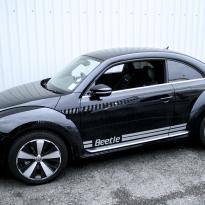 Vw beetle sport black with silver stitching 001