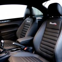 Vw beetle sport black with silver stitching 004