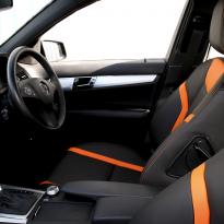 Mercedes 204 C-Class Sport Black Leather With Orange Sections & Stitching 5