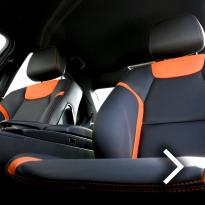 Mercedes 204 C-Class Sport Black Leather With Orange Sections & Stitching 1