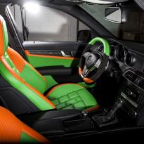 Mercedes cclass 204 c63 amg orange  green leather seats10
