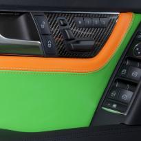 Mercedes cclass 204 c63 amg orange  green leather seats4