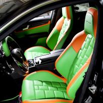 Mercedes cclass 204 c63 amg orange  green leather seats5