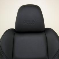 Subaru wr sti black leather seat1