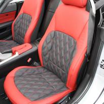 Bmw e89 z4 roadster black with quilted red inserts(2)