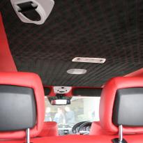 Mercedes benz g wagon classic red nappa leather and black alcantara inserts with bespoke quilting(19)