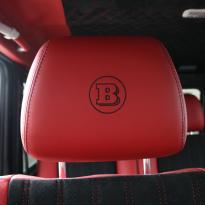 Mercedes benz g wagon classic red nappa leather and black alcantara inserts with bespoke quilting(35)